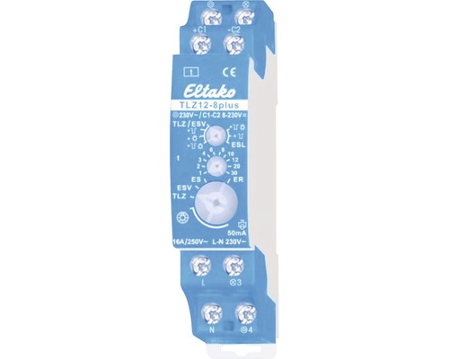 Eltako trappenhuisverlichting tijdschakelaar TLZ12-8plus 16A/250V 1 maakcontact tot 2300 Watt