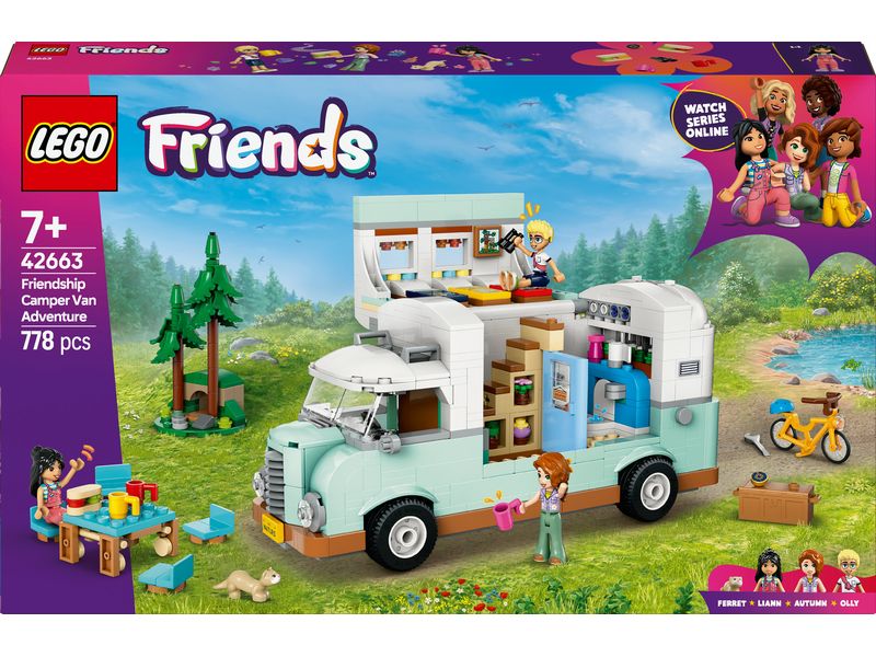 LEGO® Friends Wohnmobil 42663 Vielseitiges Spielset für Freundschaftsgeschichten und jede Menge Rollenspiele