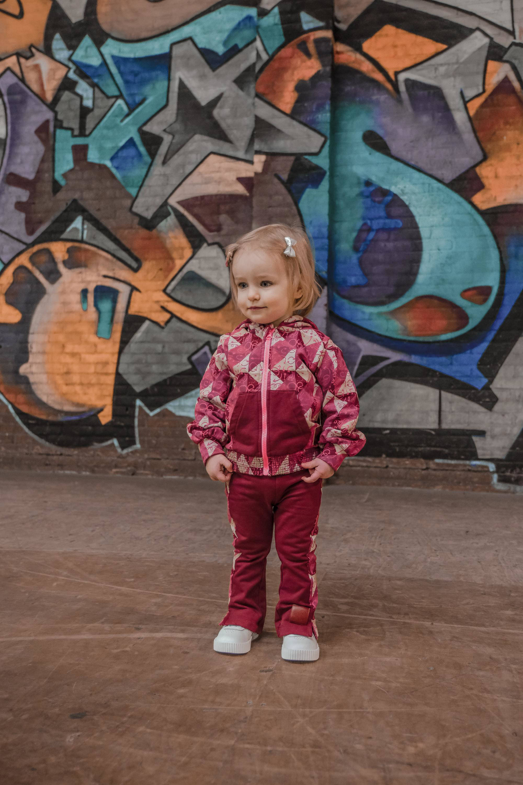 4PRESIDENT flared broek Maite donkerrood