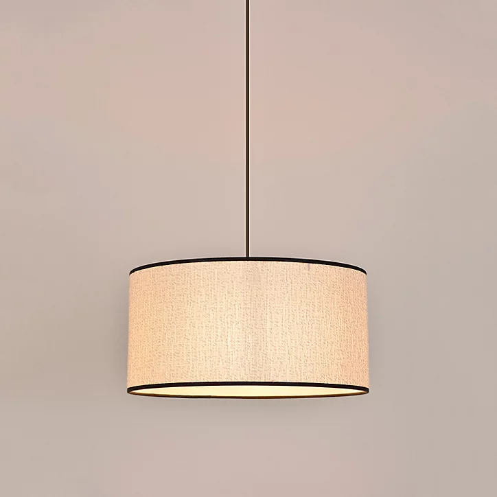 Suspension Cylindre E27 100W IP20 Corep blanc ⌀.38 x H.99 cm