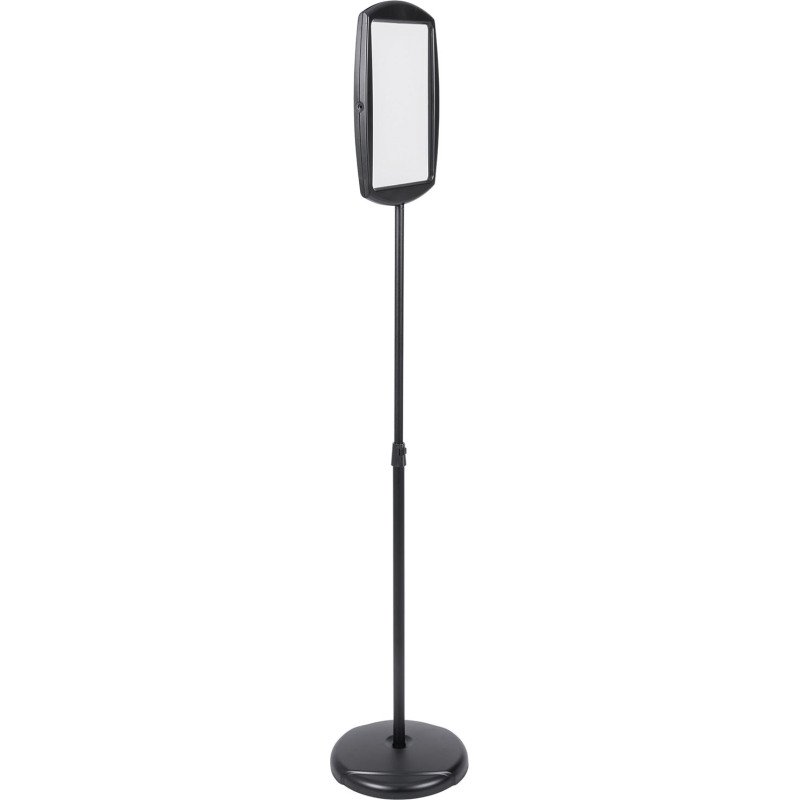 Panneau rectangle sur pied laqué  Bi-Office noir