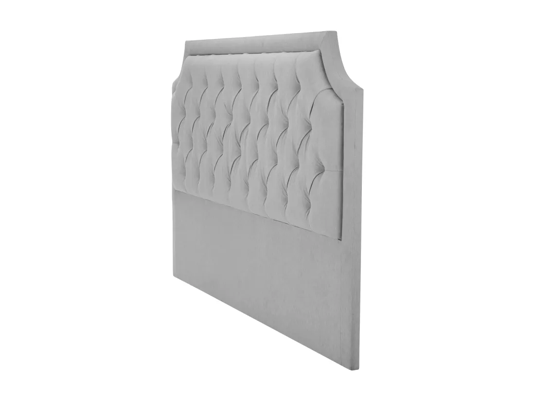 Tête de lit capitonnée 170 cm - Tissu - Gris clair - JOHENE