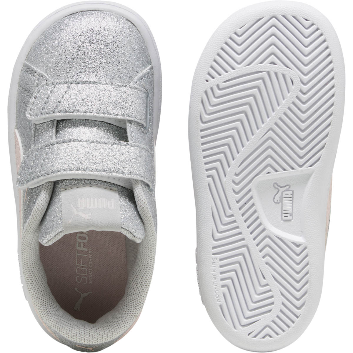 PUMA Smash 3.0 Glitz Glam Velcro Sneakers Børn