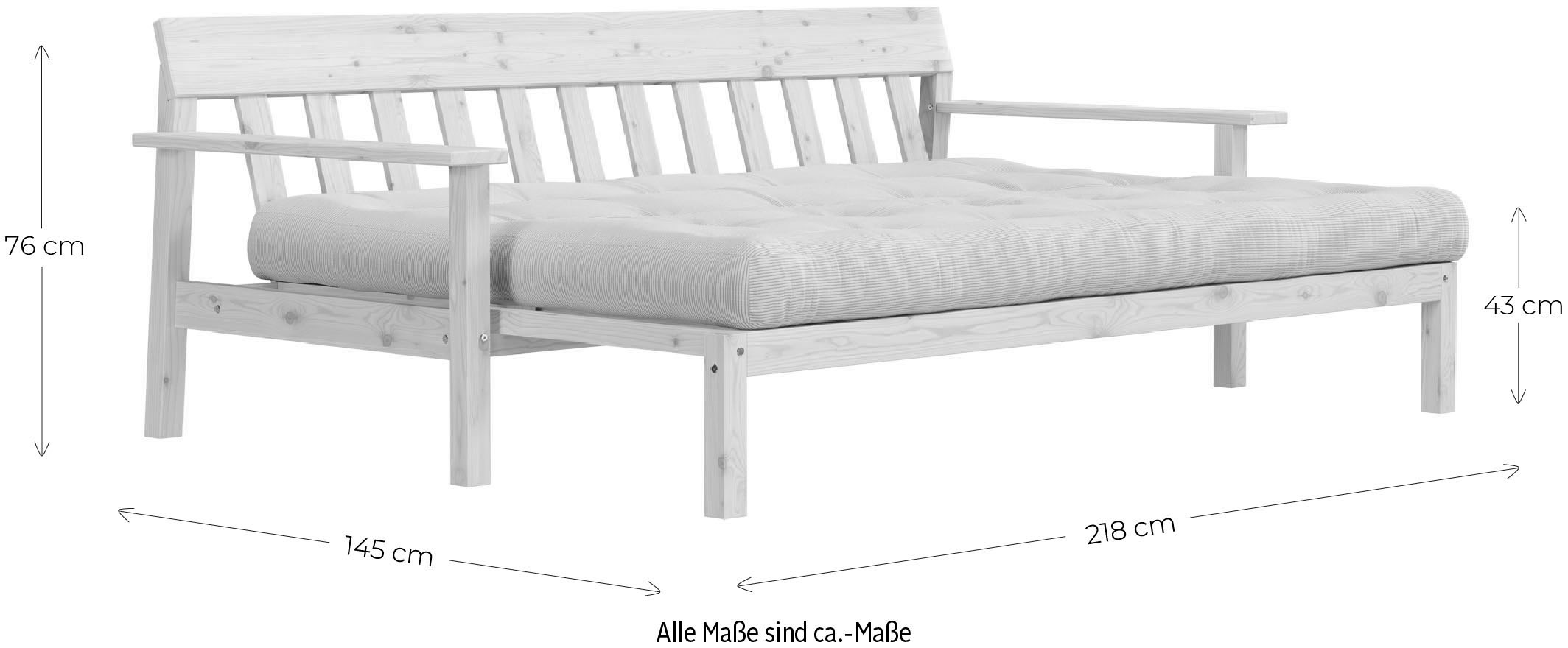 Karup Design Schlafsofa »Unwind« Mit Holzstruktur, inkl. Futonmatratze, Liegefläche 130x190 cm