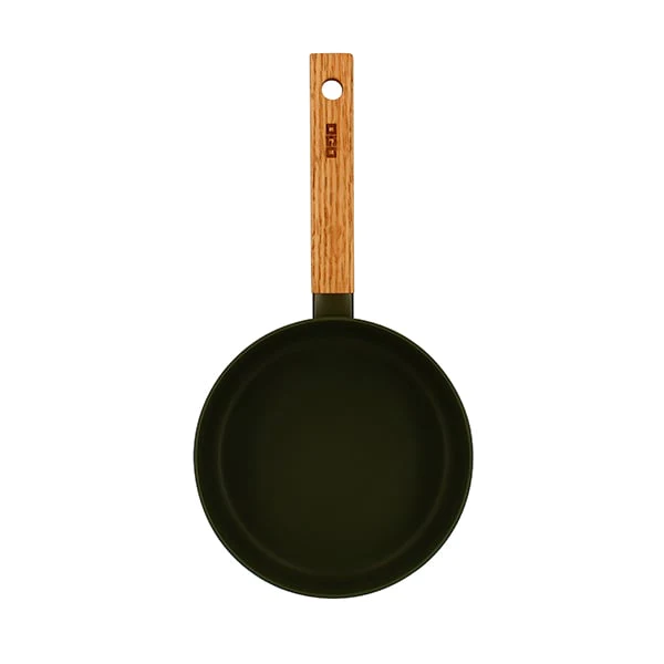 Casserole Ector induction aluminium revêtu manche en bois 18 cm vert O