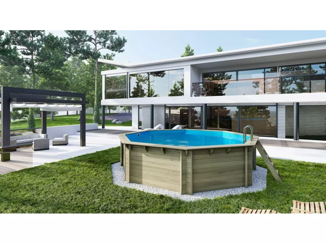 Piscine en bois 5,37x5,37 - H.1,31 m - avec filtration - BAS754OSP - ALTANKA