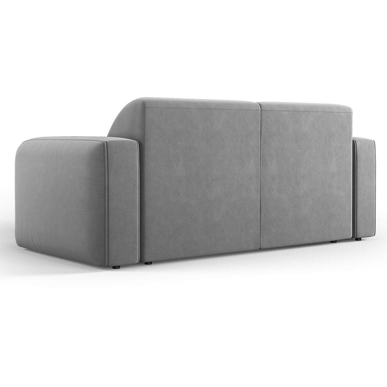 Mazzini Sofas Canapé Velours Jasmin 2 Places gris - 170x95x72 cm