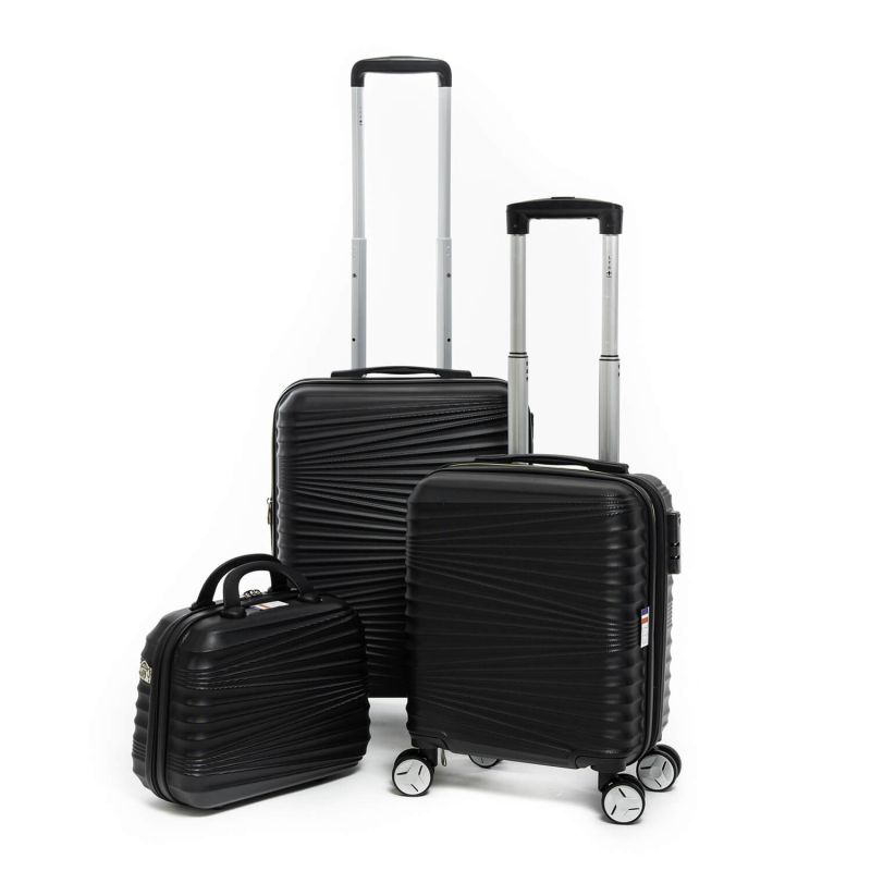 Lot de 2 valises cabine et underseater + vanity rigides 323 55, 45 et 35 cm Noir