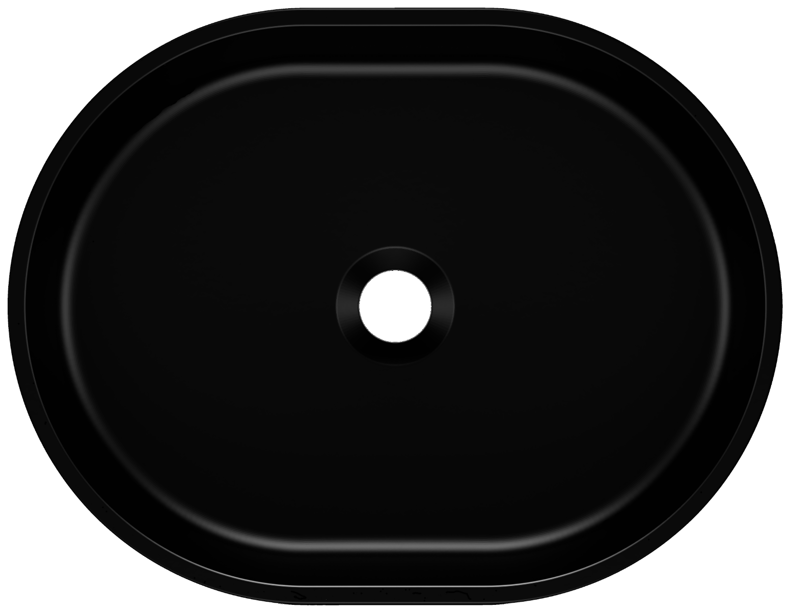 Kerra Olib wastafel 49x38x13.5cm zwart mat