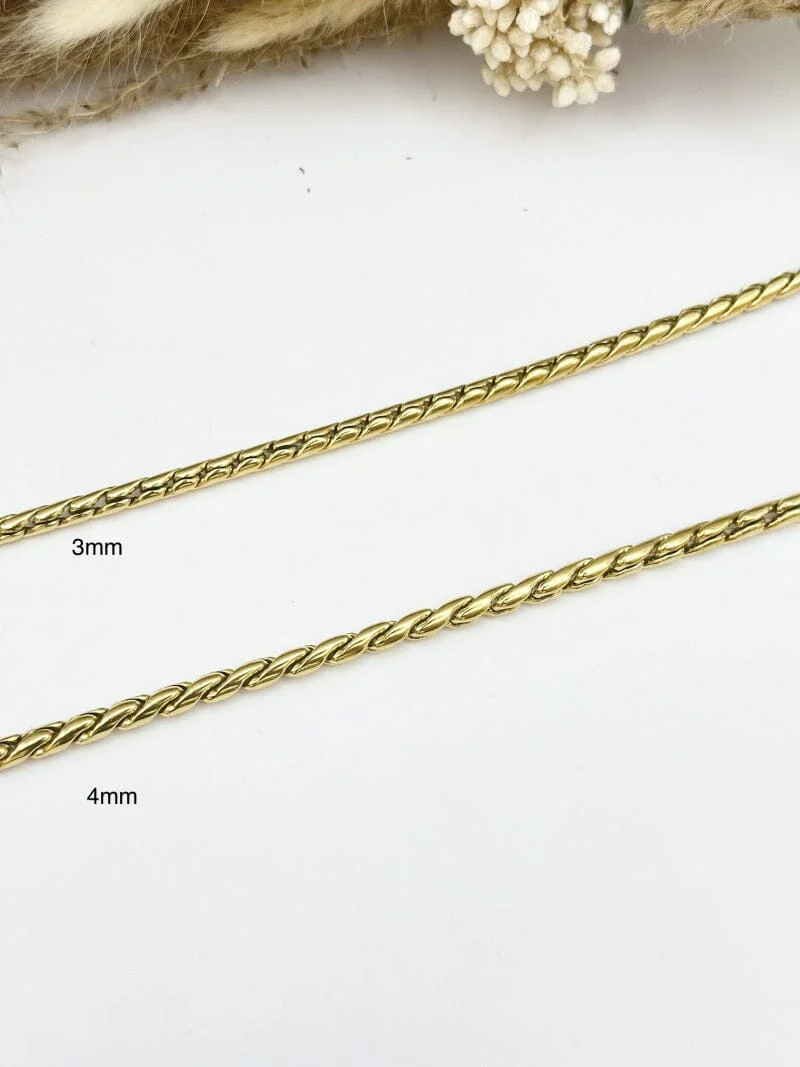 Mellow Moon Round Palm Tree Necklace Collier Palmiers s forgyldt