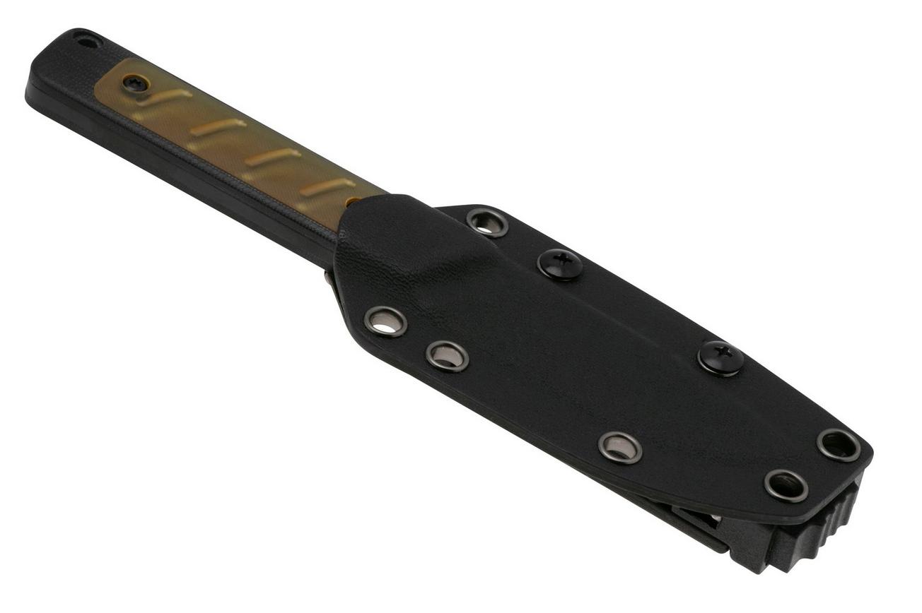 Kizer Smolt K1063A4, Black D2, Black G10/PEI Inlay vaststaand mes, Jonathan Styles design