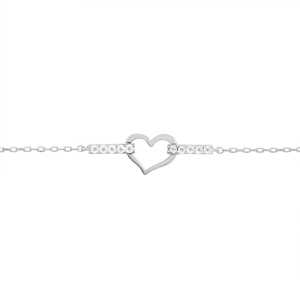 Bracelet Triple Argent Blanc Oxyde De Zirconium