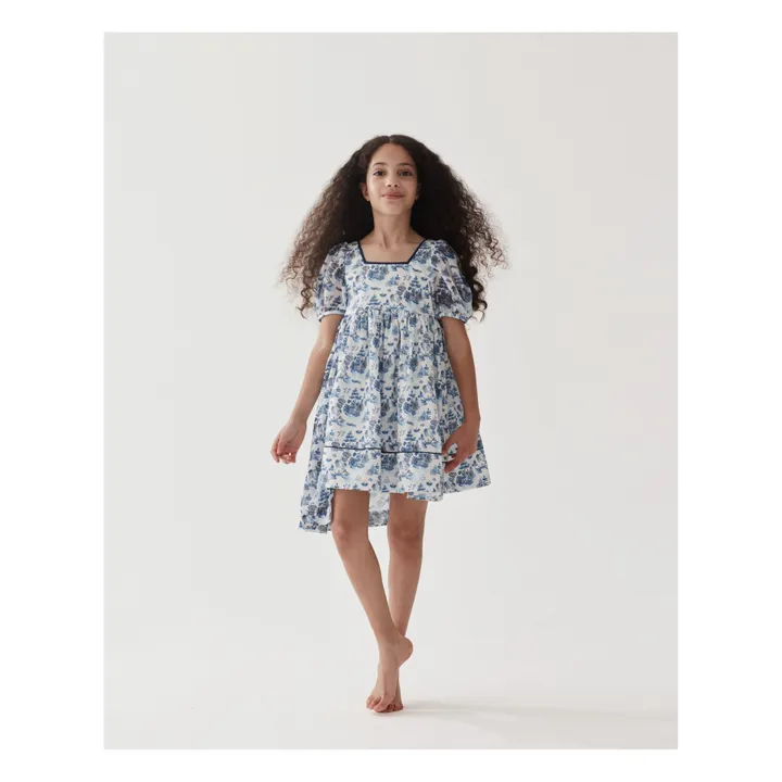 The Middle Daughter Robe Asymétrique Fleurie | Bleu