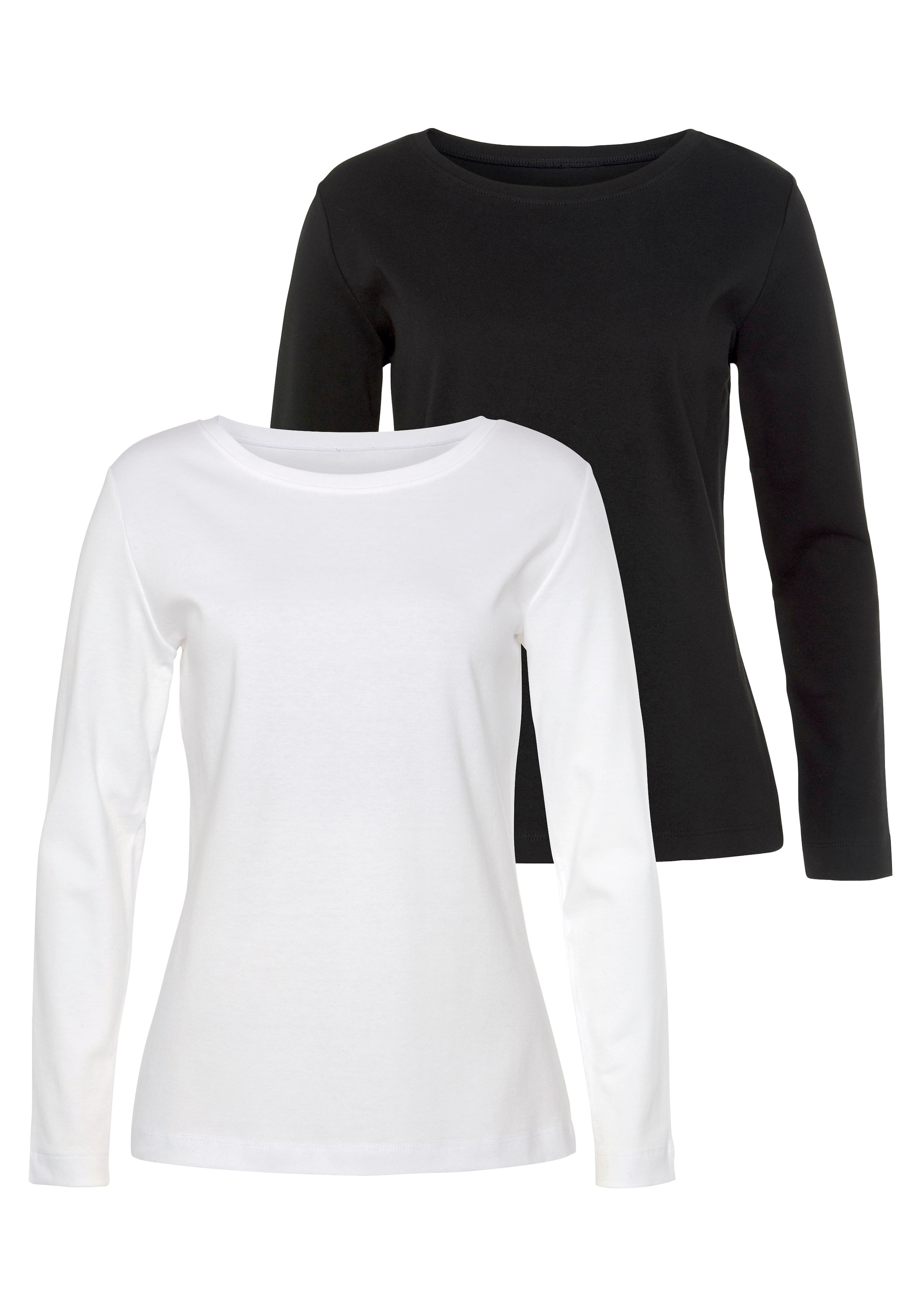 Vivance Langarmshirt »aus reiner Baumwolle«, aus leicht wärmender Interlock-Qualität