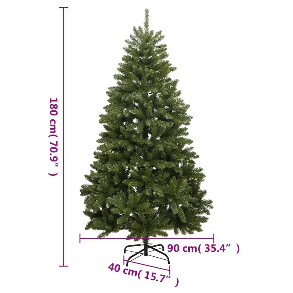 vidaXL - Gescharnierde Kunstkerstboom - Groen - 180 cm