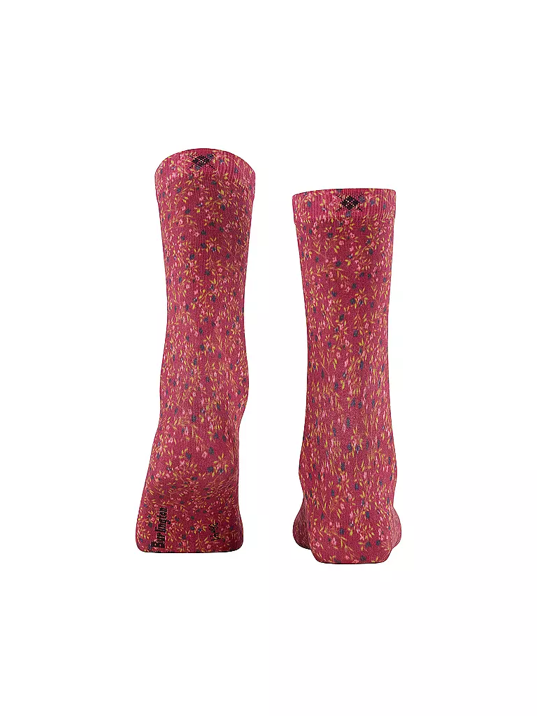 BURLINGTON Damen Socken DITSY FLORAL PRINT 36-41 wine rot