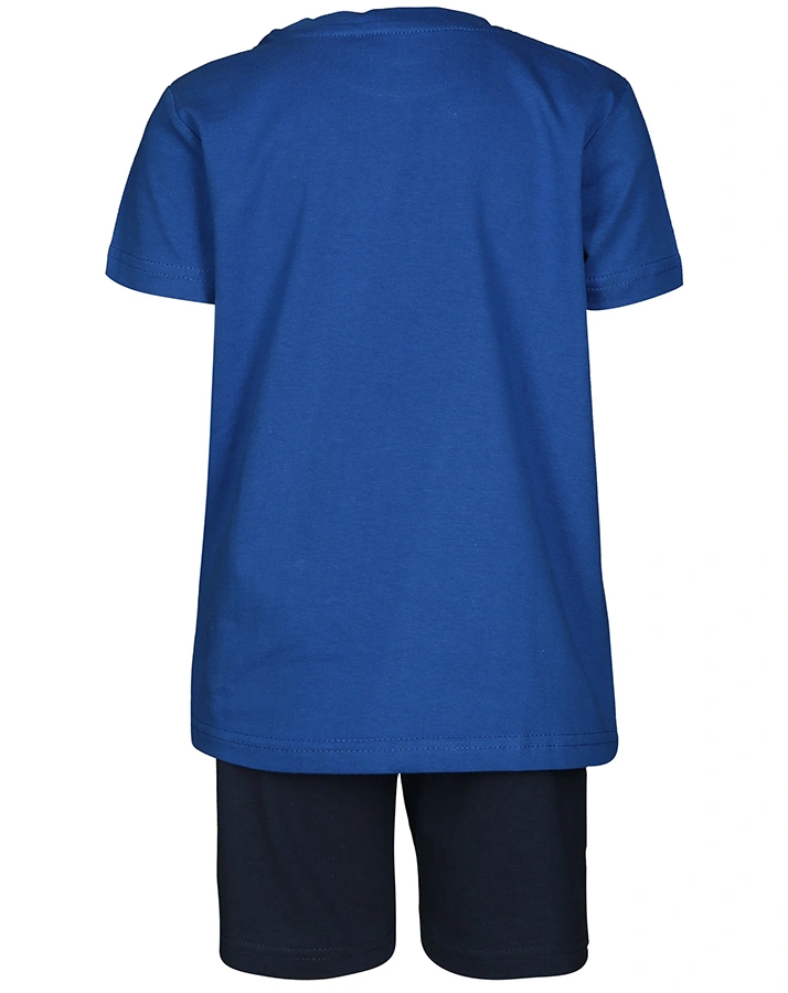 T-Shirt POLICE mit Shorts in dunkelblau/blau