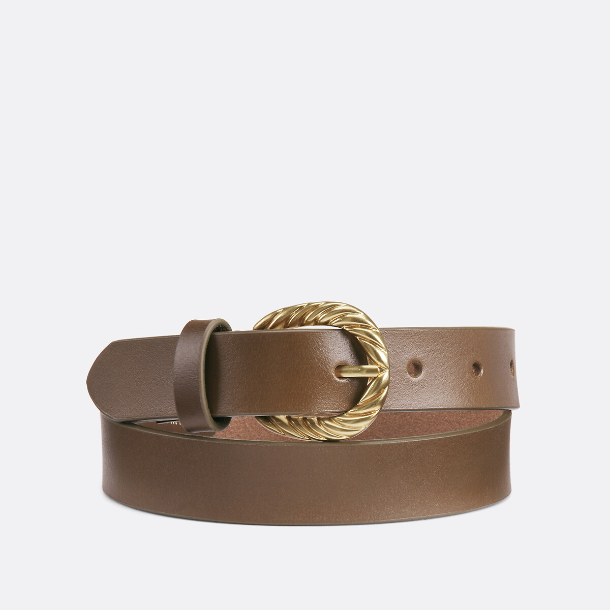 COLEÇÃO LA REDOUTE<br>Cinto de couro com fivela sofisticada