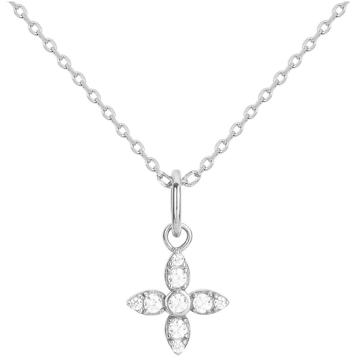 Collier en Argent avec oxyde de zirconium blanc