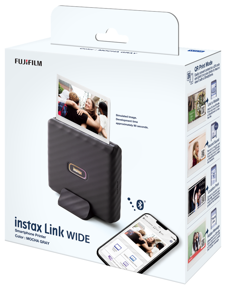 Fuji - Instax Link Wide Printer (grå) + 10pakke film