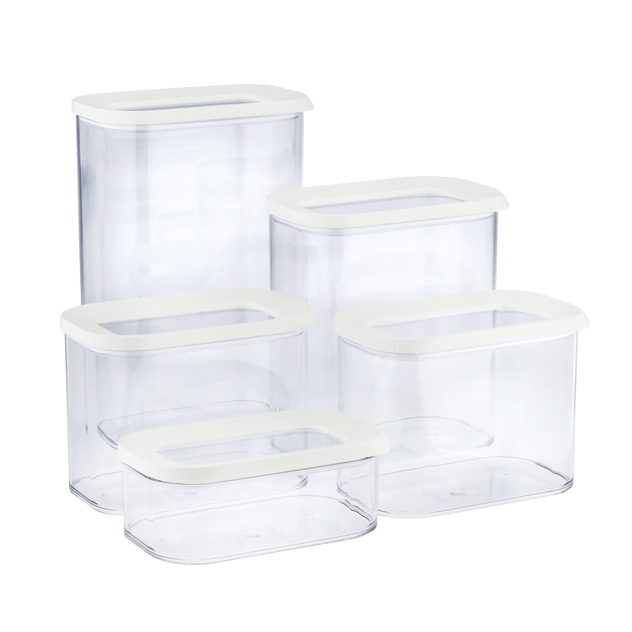 MEPAL MODULA Vorratsdosen-Set - Transparent, Weiss