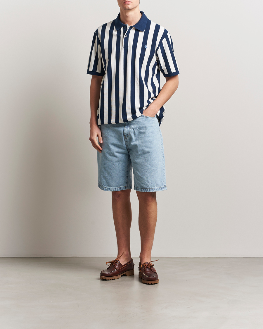 Carhartt WIP Boynton Piqué Polo Blue