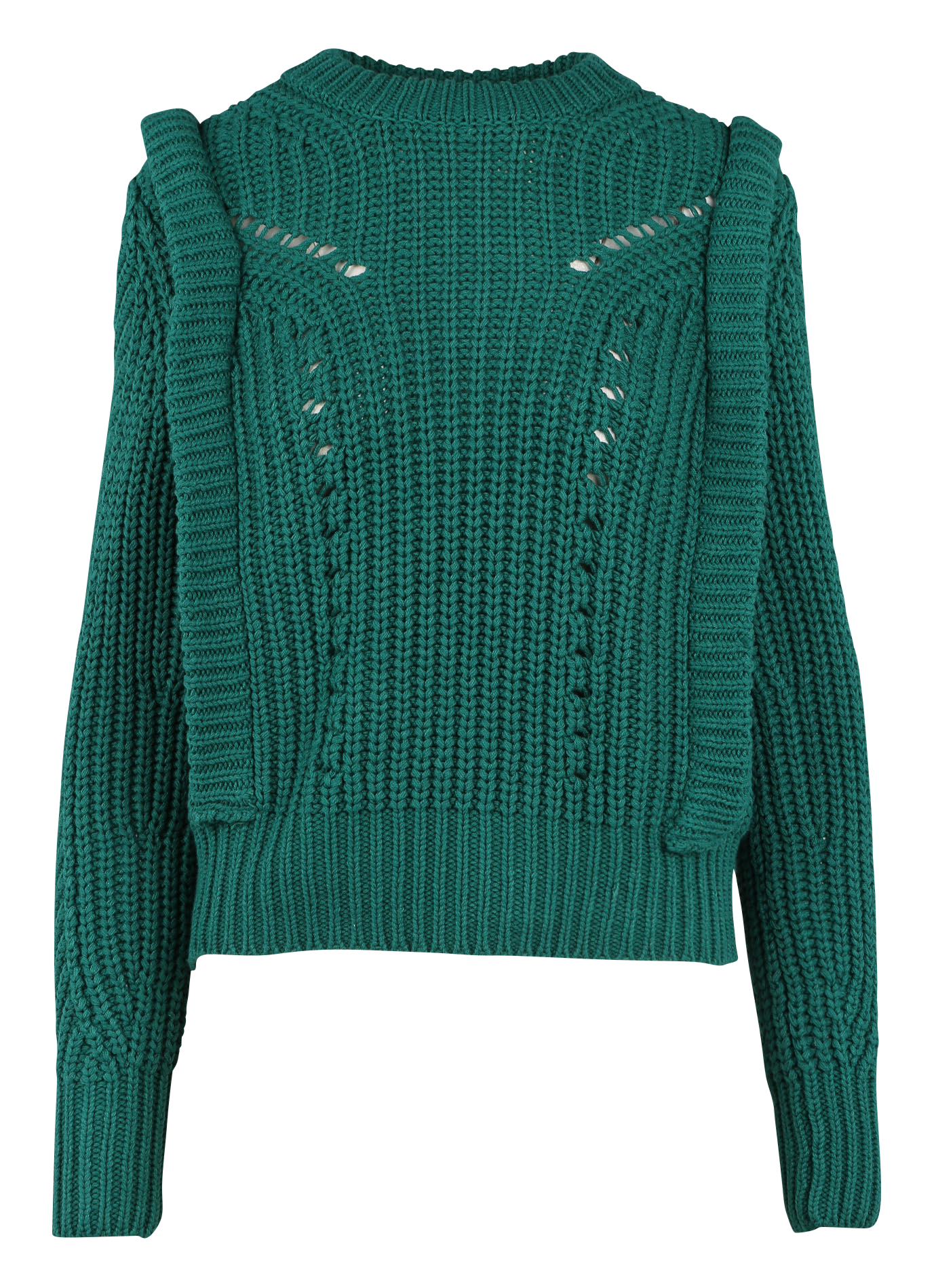 ALPI - Pull col rond en coton mélangé | Vert