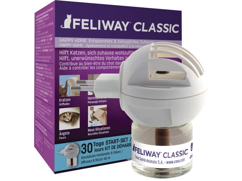 Feliway Wohlbefinden Classic Starter-Set, 48 ml Für ein entspanntes und behagliches Katzen-Zuhause
