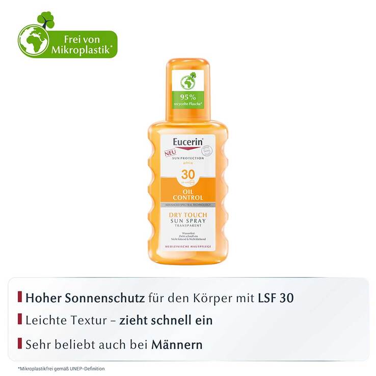 Eucerin Sun Oil Control Body transparent Spray LSF 30, 200 ml
