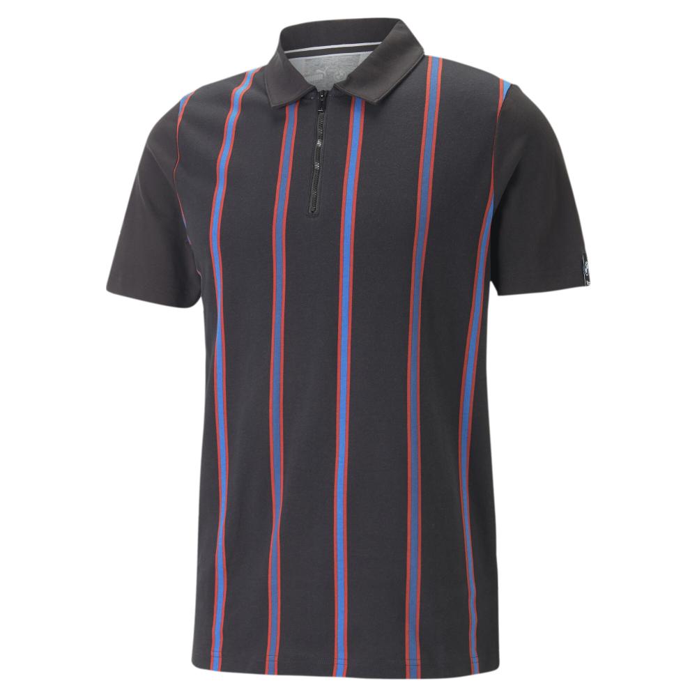 Puma Polo Noir/Bleu/Rouge à Rayures Homme Puma Striped
