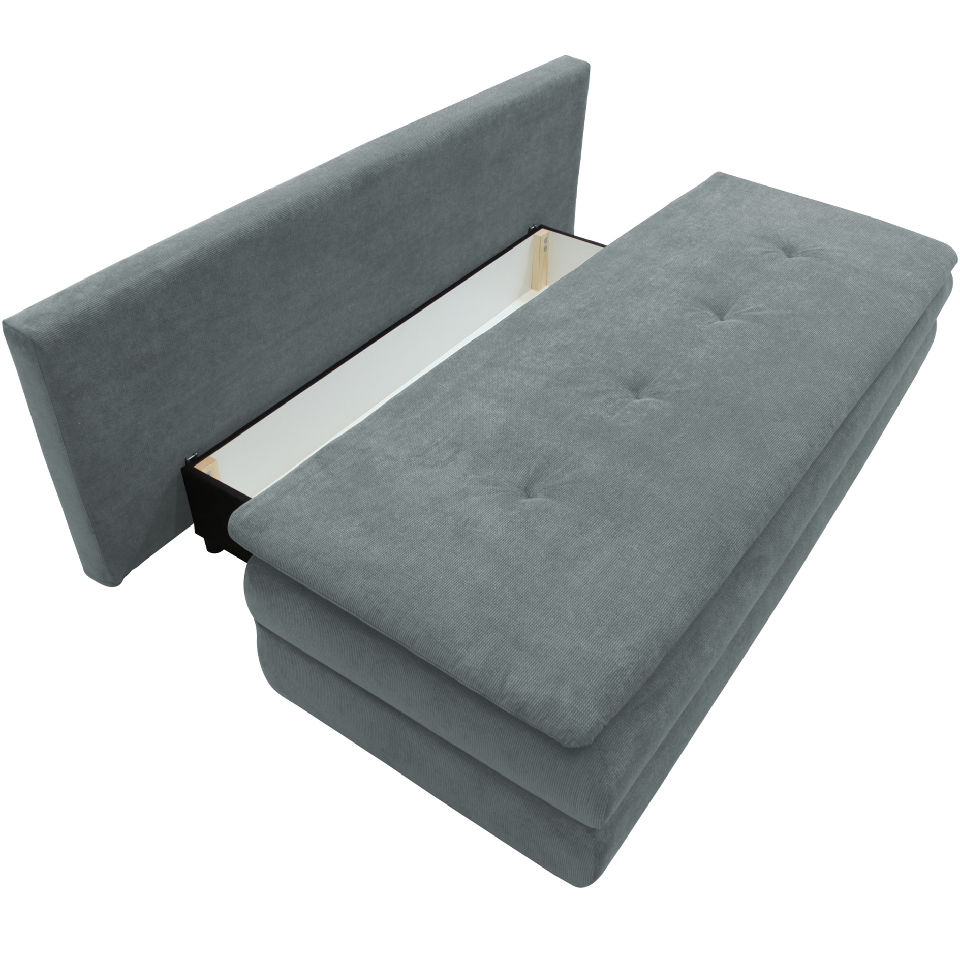 Schlafsofa - dunkelblau - mit Staukasten - 202 cm