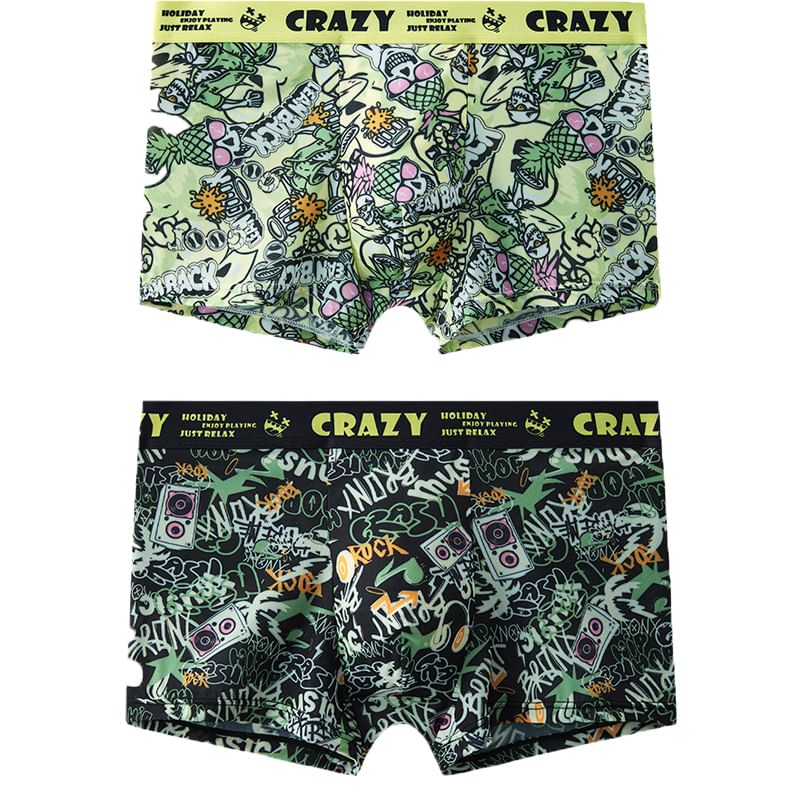 Pancherry - Set van 2: Boxershorts met cartoonprint