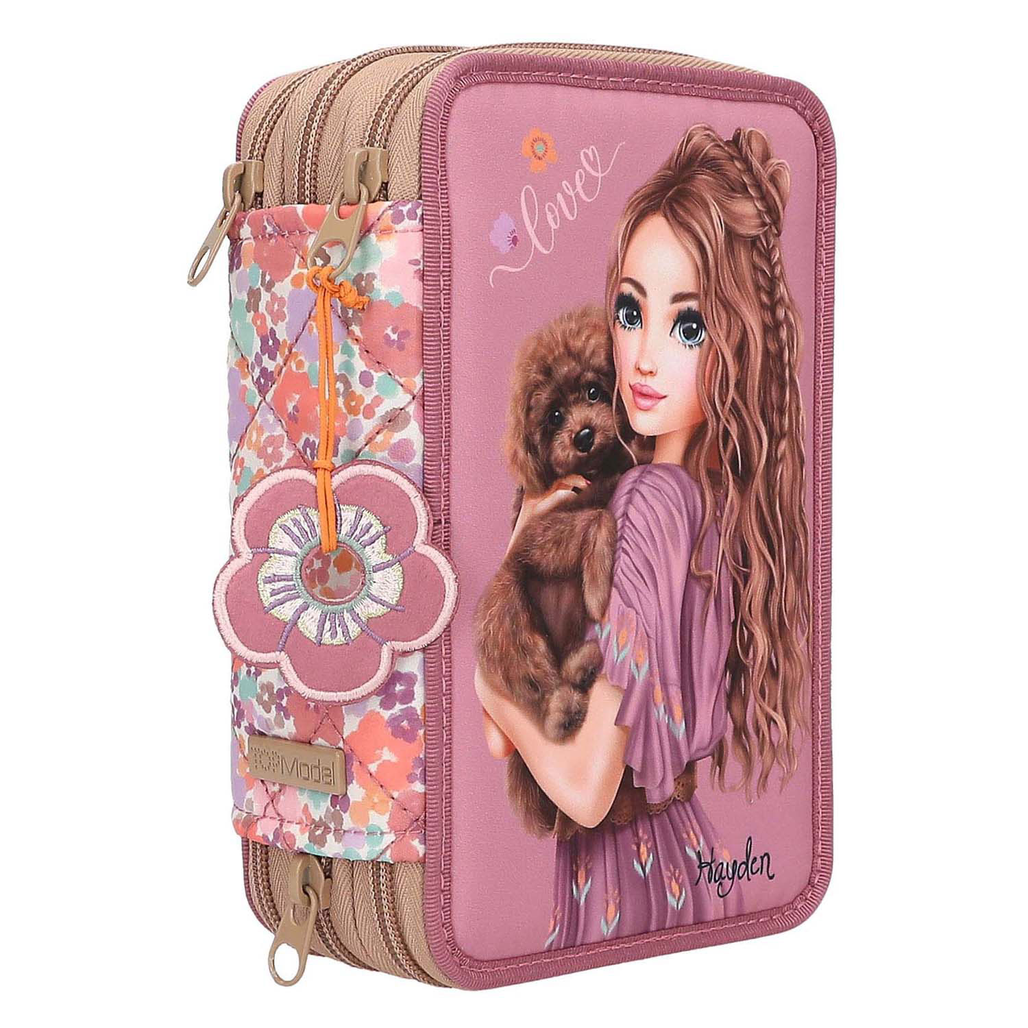 TOPModel 3-vaks Etui Floraly