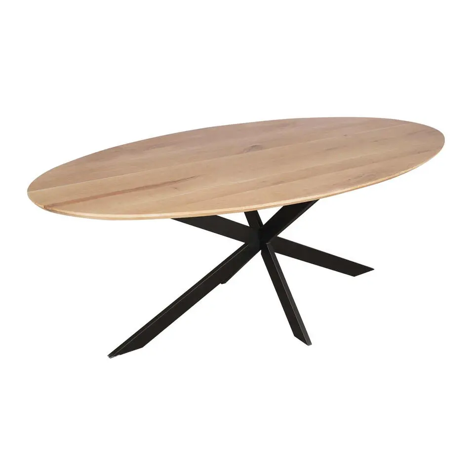 Eettafel Ovaal Naturel Hout - 180x90x76cm - Ferris
