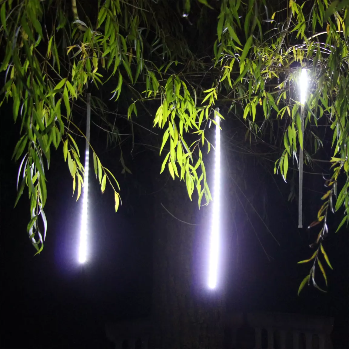 Stalactite lumineuse 6 m 210 LED Glaçons défilement Blanc froid