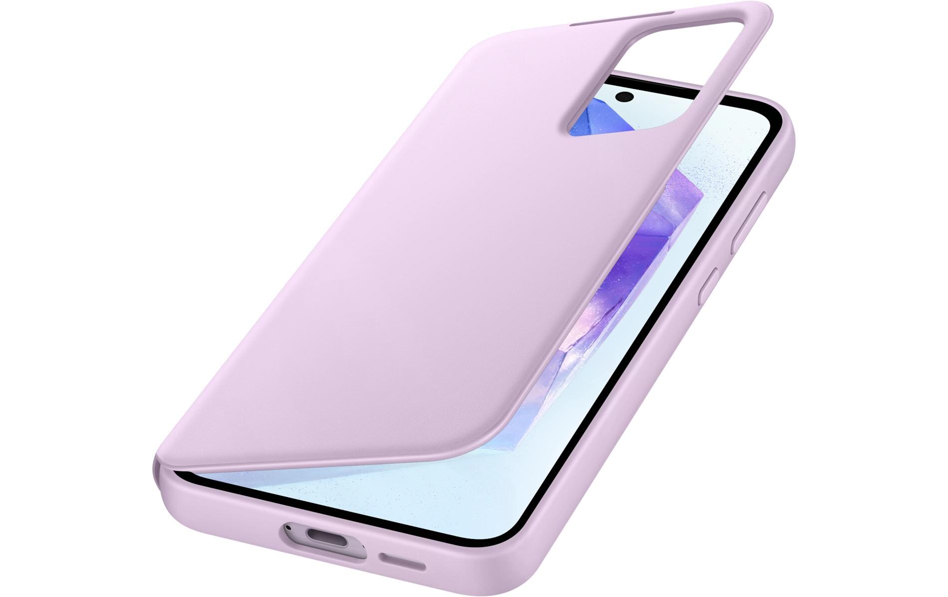 Book Cover Smart View Galaxy A55 5G LavenderSchutzhülle mit Sichtfenster für das Samsung Galaxy A55 5G