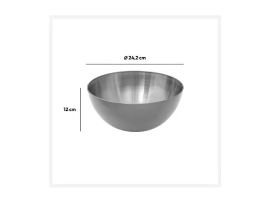Saladier en inox - Argenté - D 24 cm