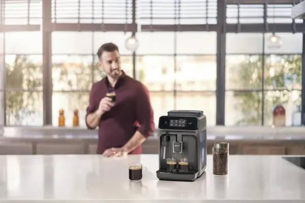 Philips Series 1200 EP1224 - Automatisk kaffemaskine med mælkeskummer - 15 bar - kashmirgrå