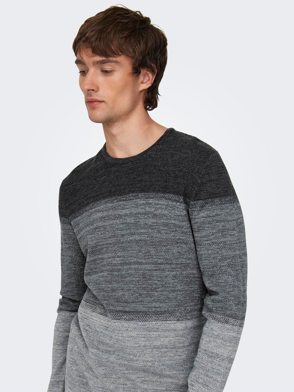 ONSPANTER Pullover Medium Grey Melange