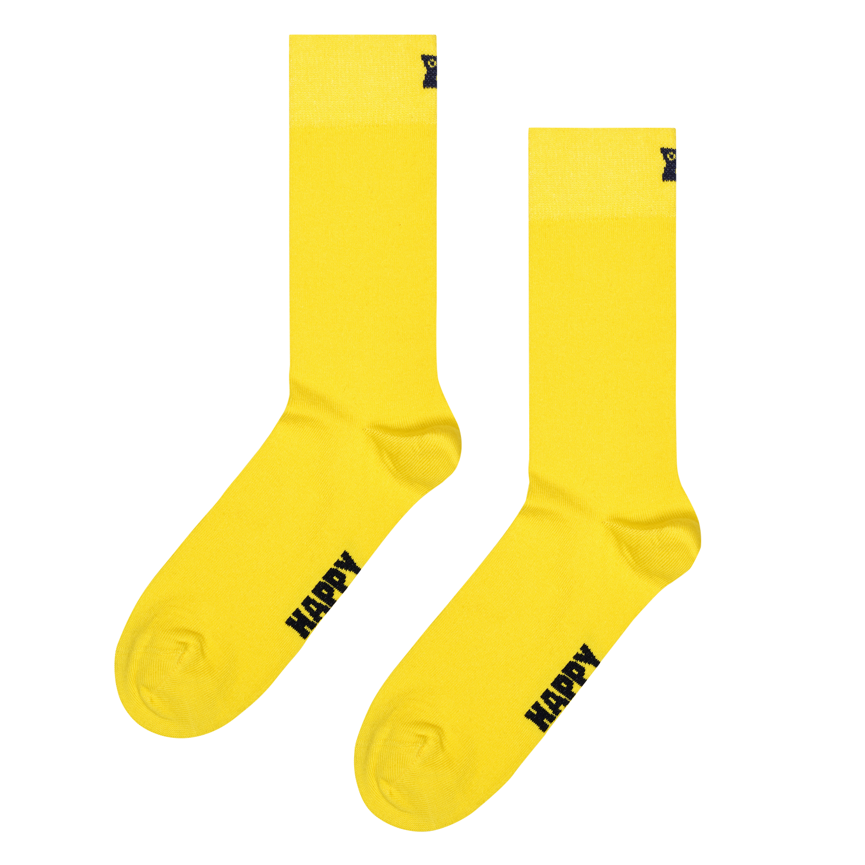 SOLID - Chaussettes hautes imprimées en coton mélangé | Jaune