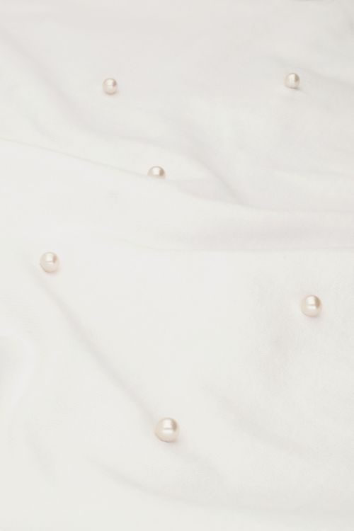Wit T-shirt met parels