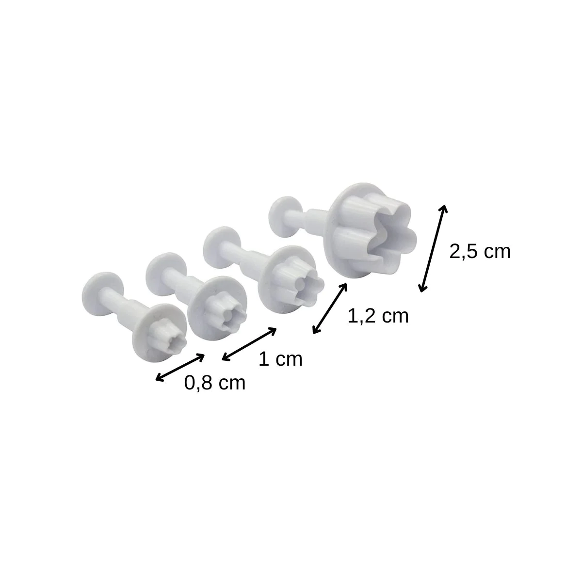 Lot de 4 emporte-pièces fleur pour pâte à sucre Emporte-pièces Zenker
