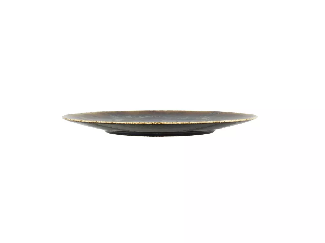 Novastyl - Lot 6 Assiettes Plates Volcano 27cm En Porcelaine Marron