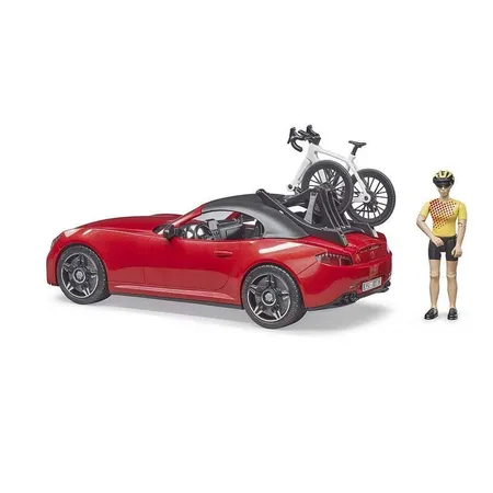 BRUDER® 3485 Roadster rot mit Rennrad