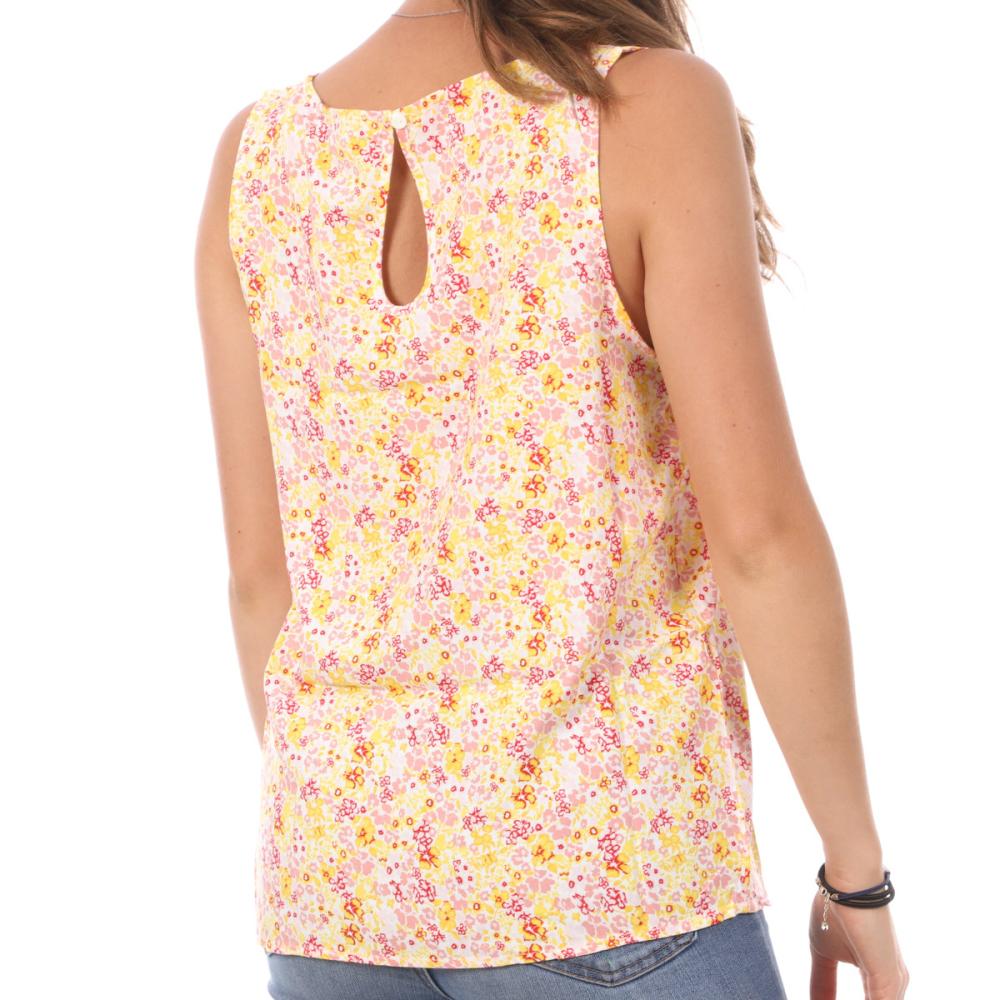 Vero Moda Débardeur Imprimé Jaune/Rose Femme Vero Moda Easy