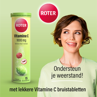 Roter Vitamine C 1000mg Weerstand Lime Lychee Bruistabletten 15ST