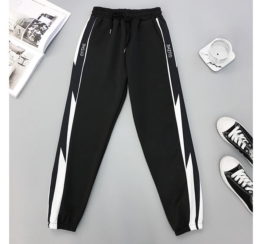Maisee - Hoge taille bedrukte joggingbroek