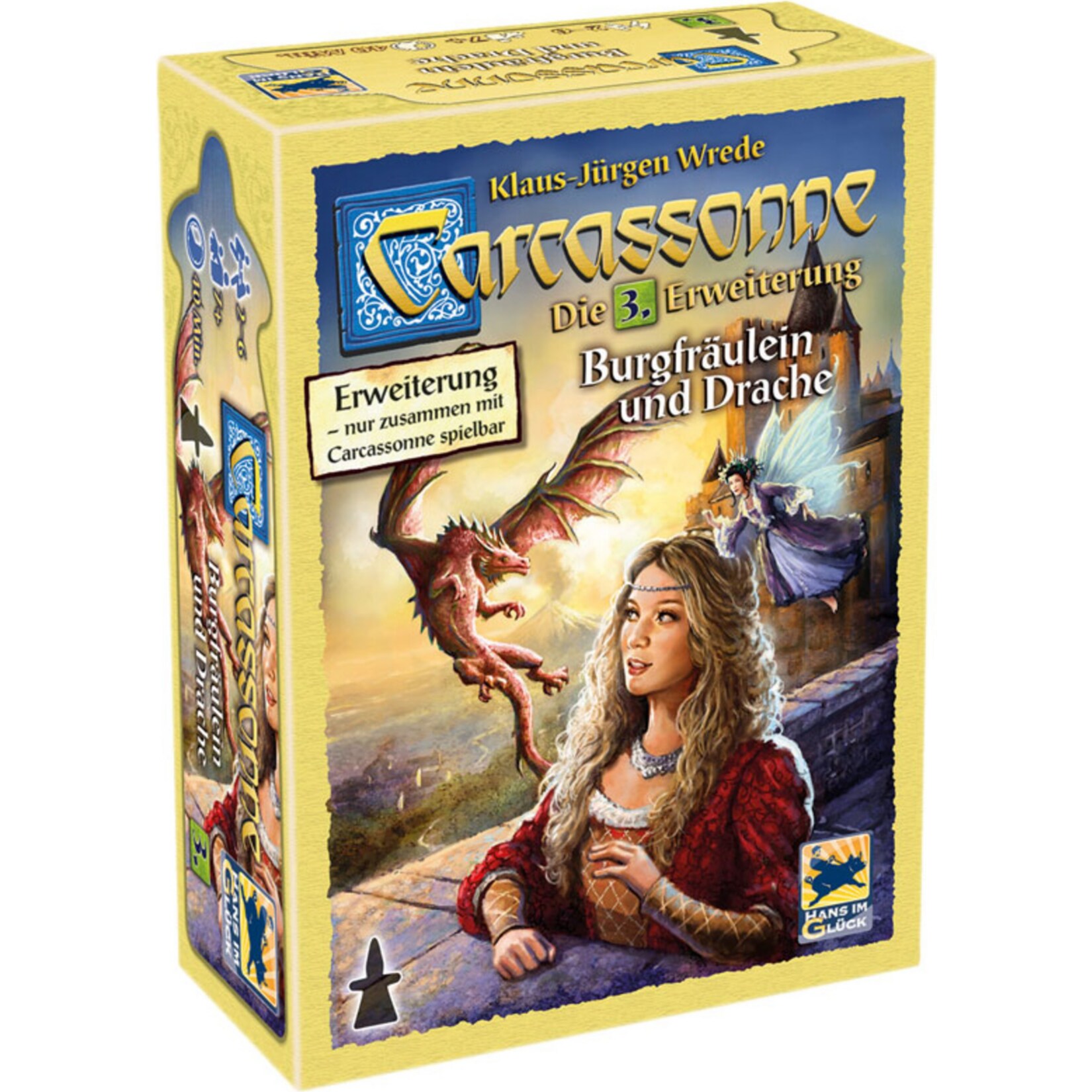 Asmodee Brettspiel Carcassonne - Burgfräulein und Drache