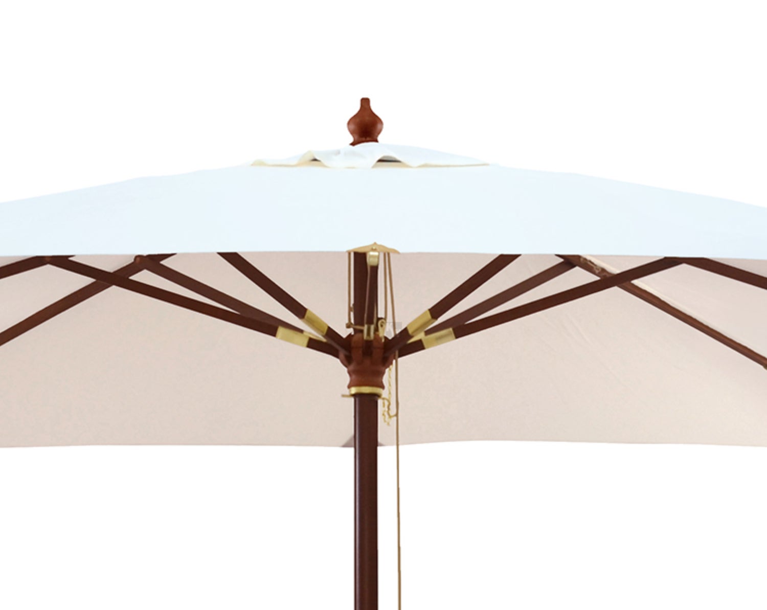 Vierkante parasol, 250 cm, wit, met windopening UPF 50