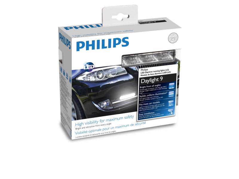 Philips Automotive Tagfahrlicht DRL9 PKW LED-Tagfahrleuchten, 12/24 Volt
